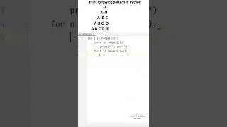 Print the given pattern in python ( python for beginners )