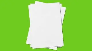 A4 Paper Page Turn Green Screen 4K (5 videos)