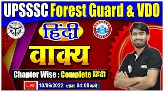 वाक्य : हिंदी  | सरल, संयुक्त, मिश्र वाक्य |  | Hindi for UPSSSC Forest Guard | UPSSSC VDO Hindi #14