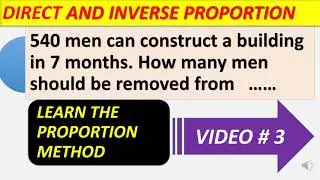 How to Solve Questions on Direct and Inverse Proportion-part 03 | Basic Math | online math with asad