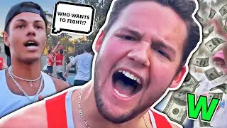 TRASH TALKER ATTACKS US DURING BASKETBALL! (FIGHT BREAKS OUT)
