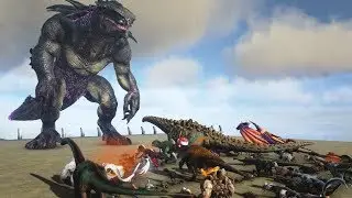 King Titan VS All Creatures (no Titans & only gamma bosses) - ARK: Extinction | Cantex