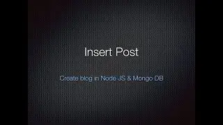 3. Create a Post from Admin Panel - Create a Blog in NodeJS and MongoDB