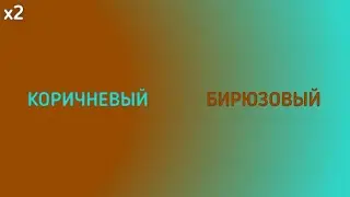 БЫСТРАЯ СМЕНА ЦВЕТОВ! х2 (Коричневый/Бирюзовый)