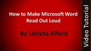 How to Make Microsoft Word Talk, Read, Speak Aloud with Text-to-Speech