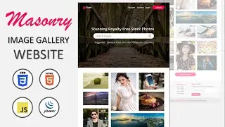 How To Make Responsive Image Gallery Website Design [ HTML CSS JQUERY ] | Masonry Gallery Website