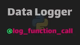 Create data logger using decorators in Python