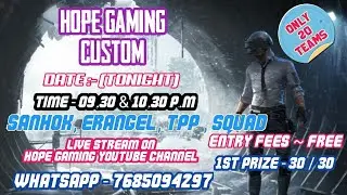 CUSTOM | FUN & PLAY | PUBG MOBILE | HOPE GAMING | JOIN & PLAY