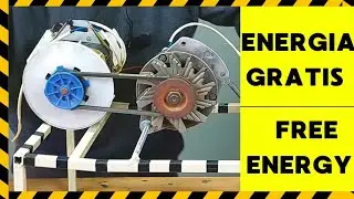 FREE ENERGY Generator with an ALTERNATOR | Testing it