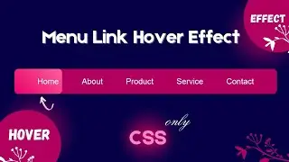 Animated Navigation Bar in HTML and CSS Menu Hover  #html #css