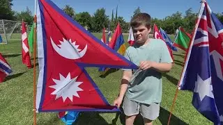 140 flags from across the world flying proudly in Sacramento's Colonial Heights