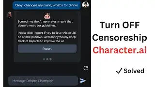 How To Turn Off Censorship on Character.AI 2024 (New strategy)