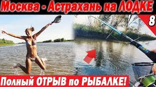 На Лодке из Москвы в Астрахань. ОТОРВАЛИСЬ по Рыбалке! Сом, Сазан, Судак Последняя Часть 8