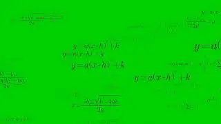 maths equation green screen effect