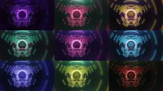 Neon Tunnel Music Visualizer for After Effects  2021