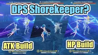 CAN YOU BUILD DPS SHOREKEEPER??? - HP vs ATK Build Shorekeeper Gameplay - Wuthering Waves