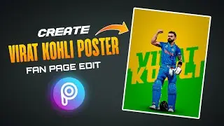 VIRAT KOHLI POSTER EDIT IN PICSART | VIRAT KOHLI WALLPAPER EDIT PICSART