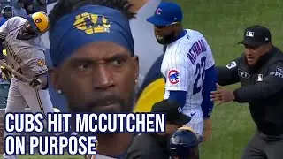 Cubs and Brewers benches clear over hit by pitches, a breakdown