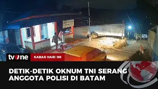 Terekam CCTV Oknum TNI Serang Anggota Polisi di Batam | Kabar Hari Ini tvOne