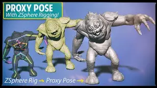 Proxy Pose ZBrush 2023.1 with ZSphere Rigging!