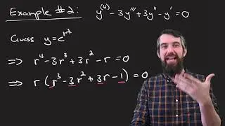 Higher Order Constant Coefficient Differential Equations: y+y=0 and y-3y+3y-y=0