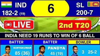 🔴 Live : India vs Sri Lanka 2nd T20 Today Match 2024 | India vs Sri Lanka 2nd T20 Highlights 2024