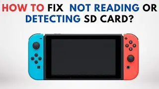 How to Fix Nintendo switch Not Reading or Detecting SD Card