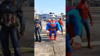 RANDOM SUPERHEROES VS VENOM TEAM BATTLE #shorts #gta5