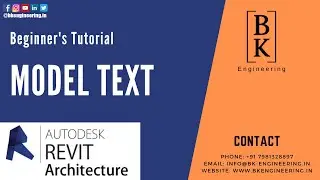 How To A Write Modeling Text In Revit Architect |  BK Engineering | Civil / Architect