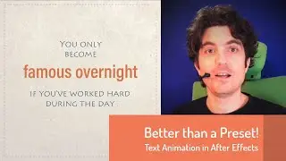 Better than a Preset! Text Animation in After Effects Part 3 (with Free Bounce Script)