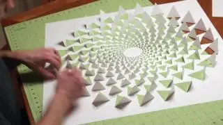 3D optical illusion mandala wall art using one sheet of paper