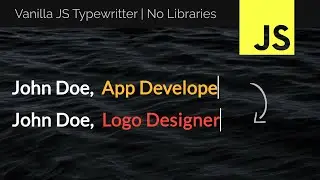 Vanilla Javascript Typewriter with Color Changing Effects | Super Simple JS Typing Animation
