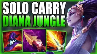 HOW TO USE DIANA JUNGLE TO EASILY CARRY LOW ELO GAMES BY YOURSELF! Gameplay Guide League of Legends