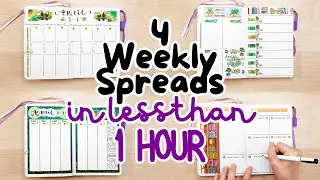 4 Weekly Bullet Journal Spreads 🪴 A full month of weekly spreads...