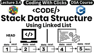 Stack Implementation Using Linked List C++ | Stack Using Linked List C++ | Data Structures Playlist