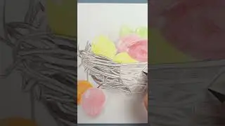 Let's Draw... An Easter Nest  #drawing #colorpencil #colourpencil #easter #easteregg #polychromos