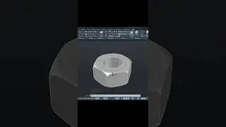 How to draw Nut in AutoCAD 3D #shorts #tutorial #trending  #autocad