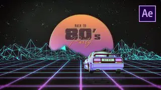 Retro Wave Looping Background in After Effects - No Third Plugin | AE CC 2021