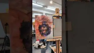 Flipping the Painting (again) 🖌️ #OilPainting on Aluminium at Life Drawing