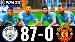 FIFA 23 - MESSI, RONALDO, MBAPPE, NEYMAR, ALL STARS - MAN CITY 87-0 MAN UTD | UCL FINAL 2024