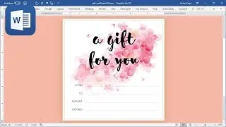 How to create Gift Card in Microsoft Word (Tutorial)