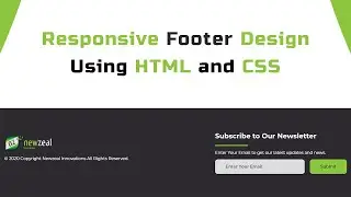 Responsive Footer Design Using HTML and CSS