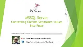 Converting Comma Separated Values into Rows - MS SQL Server with STRING_SPLIT Function