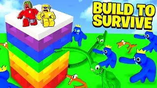 BUILD TO SURVIVE Garten of Banban VS Rainbow Friends Roblox