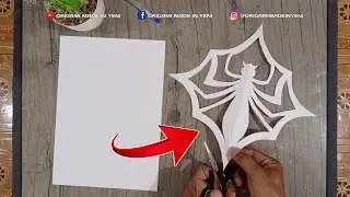 How to cut paper into a spider | easy origami