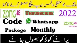 zong unsub Whatsapp package code? zong monthly Whatsapp package unsubscribe code?