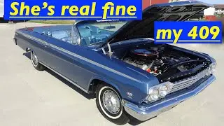 1962 Impala SS convertible 409 HP in rare Nasau Blue from the Bob Marvin Collection at “The Shed’ .