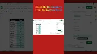 Highlight the Numbers from the Bunch of Texts in an Excel in Just 15 seconds..!! #excel #tips