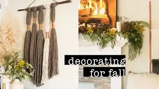 How To Decorate for FALL + DIY Yarn Wall Hanging | XO, MaCenna