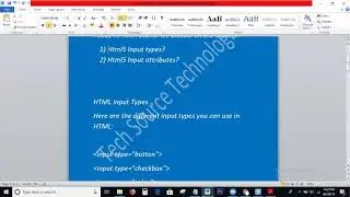 Html5 Input types | Html5 Input Attributes | Html5 Tutorial For Beginners